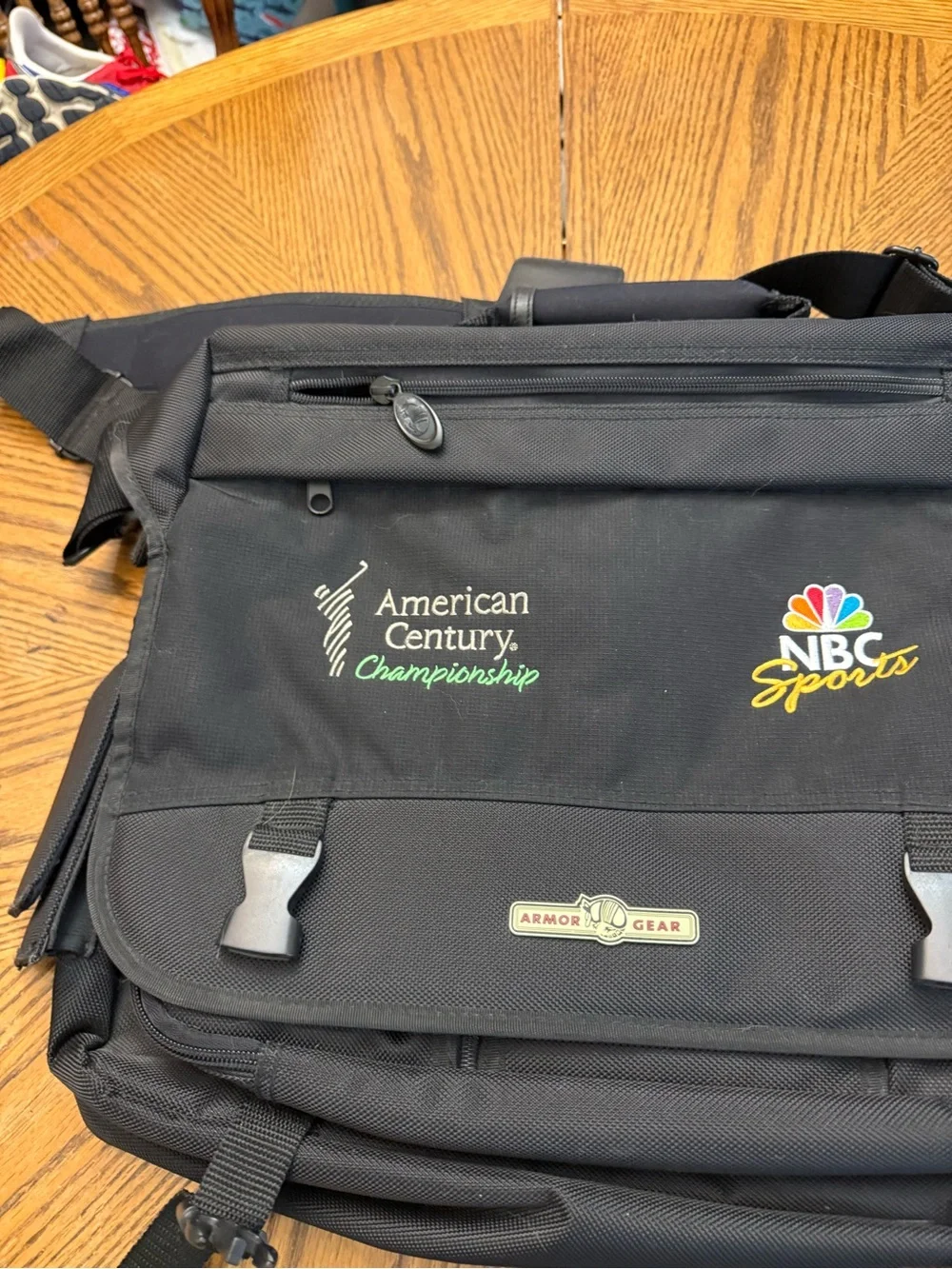 American Century Championship NBC Sports Black Messenger Bag by Armored Gear